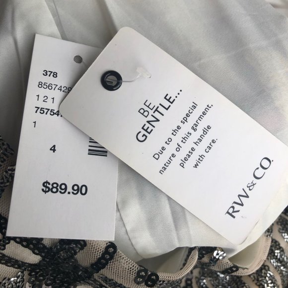 Patterned Sequin Mini Skirt - Picture 3 of 3